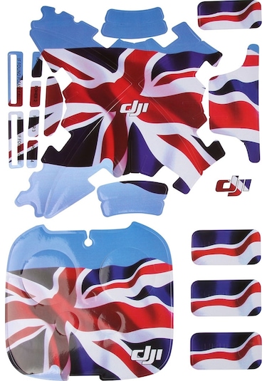 4d İmitasyon Karbon Fiber Pvc Suya Dayanıklılık Etiket Kiti Djı Phantom 3 Quadcopter Ve Uzaktan Kumanda Ve Pil İngiltere Bayrak Deseni Diğer