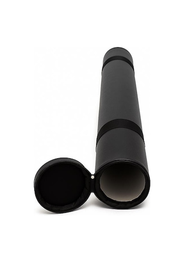 Yuga Suni Deri Proje Tüpü Cepli 10,5 Cm Siyah