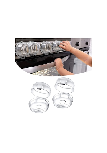 BUFFER® Isıya Dayanıklı Plastik Ocak Düğme Koruyucu Düğme Kilidi