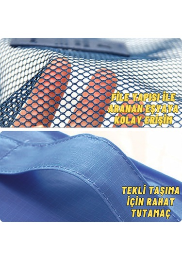 Valiz Seyahat Çanta Düzenleyici 6 Parça Bavul Düzenleyici Mavi Lacivert