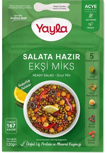 Yayla Hazır Salata Mix 120 Gr Acı-tatlı-ekşi 6 Lı Karma Paket