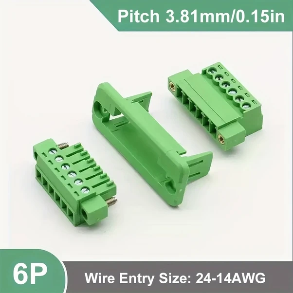 Wangxi 6 Pozisyon Vidalı Kilitli Nylon Yalıtımlı Hızlı Bağlantı Terminal Bloğu