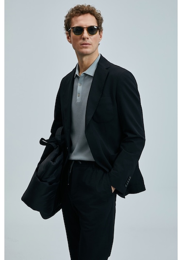 Lufian Asel Erkek Spor Blazer Ceket 111140170 Siyah
