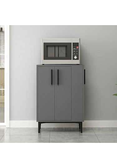 Dekorosso New Lowya Çok Amaçlı Kiler Dolabı Antrasit