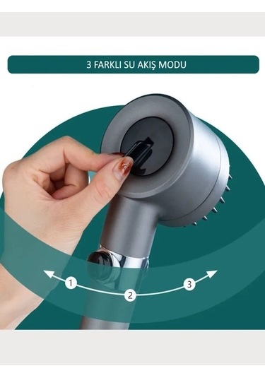 Tongxida Bosphorusboutique Taraklı Özellikli Masaj Kapa Fonksiyonlu Duş Başlığı Qe Gri Gri