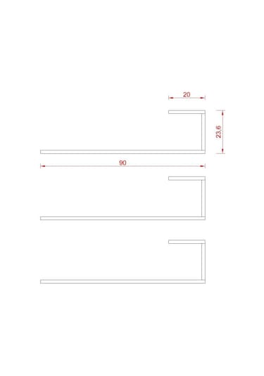 Rafkestir 3 Lü Minas Duvar Rafı Beyaz ( Mat )