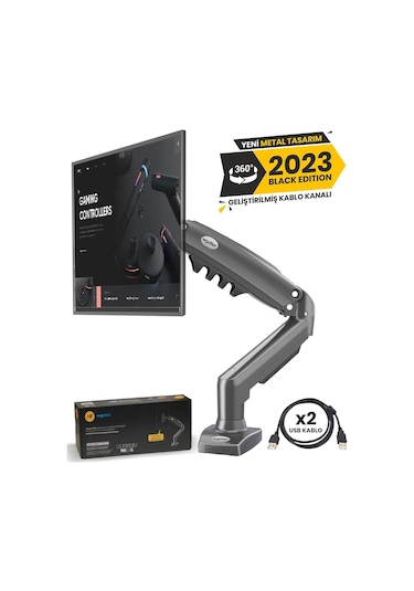 Ergoflex Nb North Bayou F80 17-30" Amortisörlü Monitör Stand Usb Kablolu