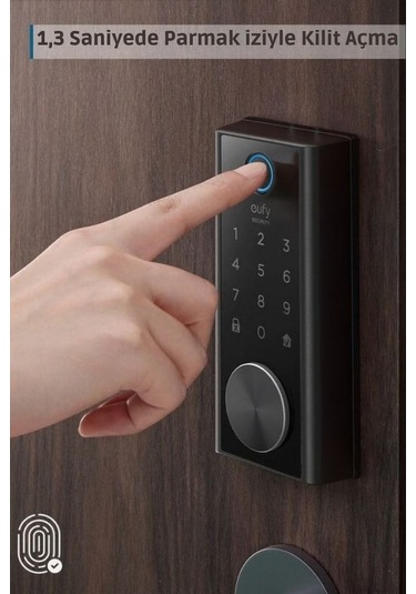 Eufy Wifi Smart Lock T8510013 Parmak Izi Tanıma, Akıllı Kapı Kilidi