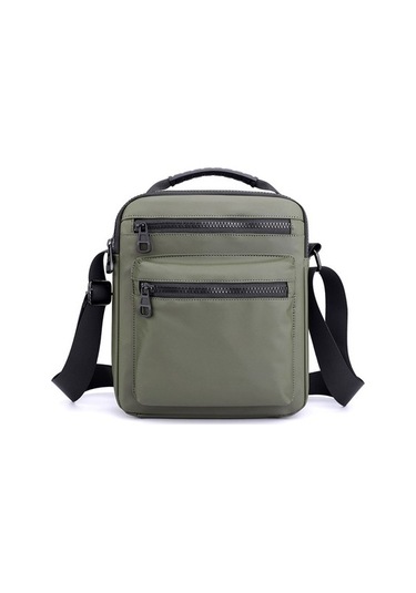Erkek Omuz Çantası - Gri Günlük 19x23x1cm Yeşil Çok Gözlü Hafif Fermuar Tekstil 21-22 214265 Mavi