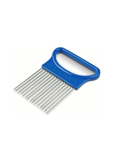 Metal Tarak Soğan Dilimleyici - Soğan Domates Sebze Dilimleyici Mavi