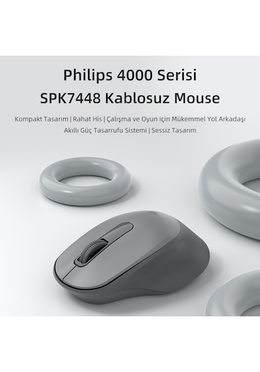 Philips SPK7448 Kablosuz 1600dpı 3 Tuşlu Optik Mouse