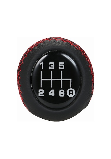 Dofolink Manuel Vites Arabaları İçin Kırmızı-siyah Deri Ve Metal Kaydırıcı Topu, Kolay Kurulum, Spor İç Dekor, 6 Vites Evrensel Uyumlu Siyah