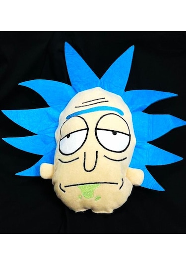 Dükkan Design Rick Peluş Yastık Mavi-beyaz
