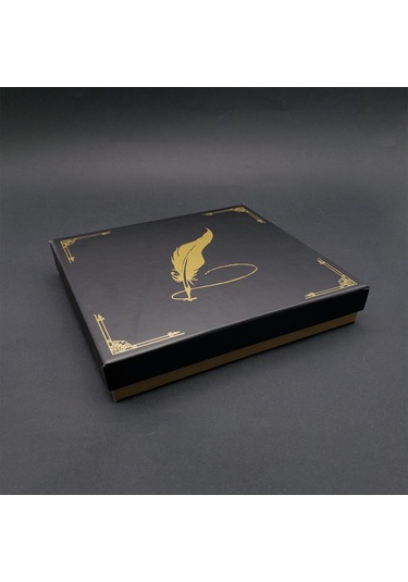 Büro Ev Ofis Hediyesi İçin Tekli Tüylü Kalem Motifli Prestij Kutu