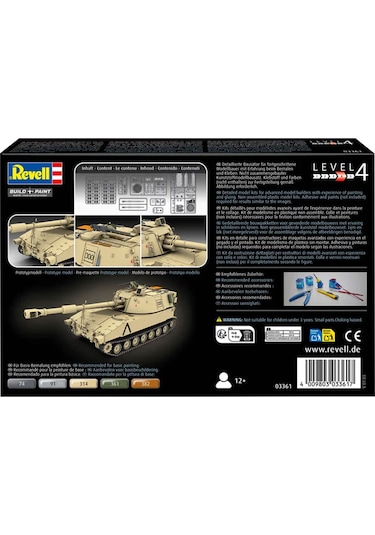 Revell Maket Model Kit Askeri Araçlar M109 A2 3361