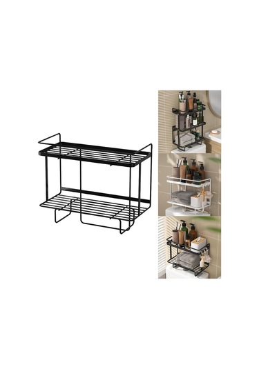 Suntek Magideal Tuvalet Rafı Üzerinde Raf Banyo Alanı 2-katlı-siyah Çok Renkli