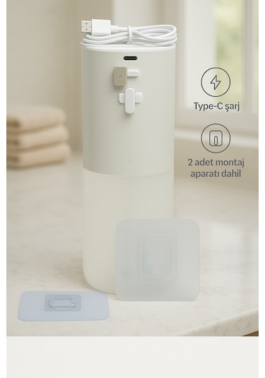 Evo House Otomatik Sensörlü Köpük Sıvı Sabunluk Şarjlı- Duvara Monte - P12S Model