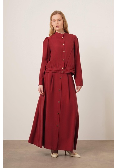 Ftz Women Kadın Modal Etekli Takım Bordo 31174 Bordo