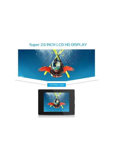 Sarı Su Geçirmez Geniş Melek Lens 1080p Dvr Kamera Spor Kamera Kamera Kaydedici Ultra Hd Kamera