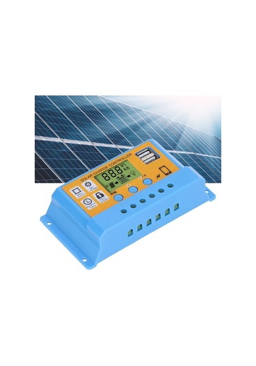 Electric 12v-24v Dijital Güneş Şarj Kontrolcüsü, Akıllı Regülatör, 30a, 390w, 12v/780w, Usb Şarj, Solar Panel Regulator