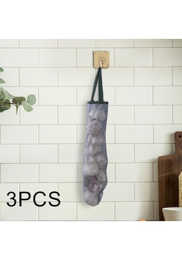 Suntek Meyve Sebze Mutfak Kamp A Için 3 Storag Mesh Çanta Ev Seti