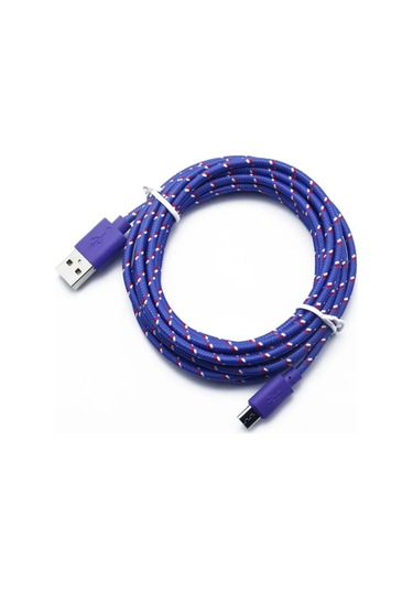 Mikro Usb Kablosu 2.4a Hızlı Şarj Cep Telefonu Şarj Tarih Kablosu Samsung Uyumlu Purple Micro Usb 1m Diğer