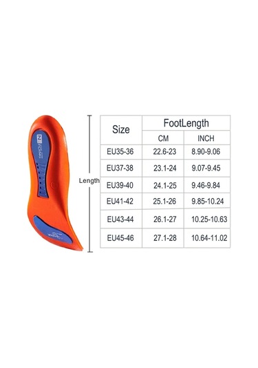 Ortez Astarı Kemer Desteği Düztabanlık Ayakkabı Tabanı Tabanı Ayaklar İçin Yellow Eu35-36