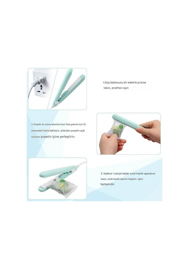 Mini Poşet Ağzı Yapıştırma Makinesi - Isıtmalı Isı Presli Poşet Ambalaj Kapatıcı