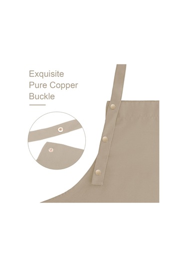 Ayarlanabilir Askılı Ve Büyük Cepli Erkek Kadın Önlük, Canva Bej, Diğer