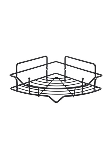 Milardo Banyo Köşe Rafı, Tek Katlı, Siyah 363177343 Siyah Mat