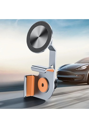 Honeybeeshop A Alüminyum Alaşımlı Manyetik Araba Tutucu 360 Döner Tesla Model 3 Y Highland Telefon Tutucu Araç Aksesuarı