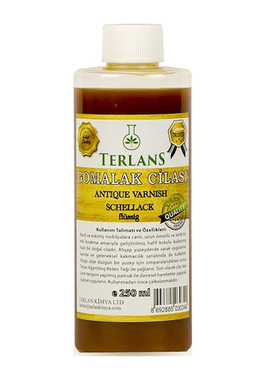 Terlans Doğal Ahşap Cilası Gomalak 250 ML