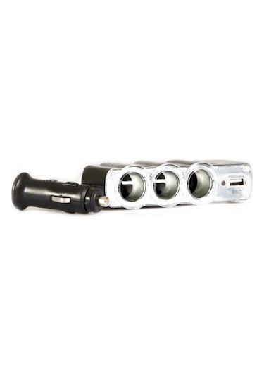 Araç Çakmaklık Çoğaltıcı 3 Lü Usb Araba Çakmak Soket Çoklayıcı