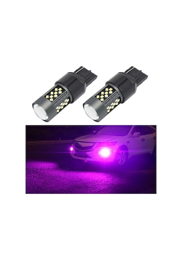 Sones 1 Çift 7443 12v 7w Sürekli Araba Led Sis Farı Mor Işık