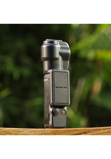 Youmex Osmo Pocket 3 İçin Tam Korumalı Kollu Lens Ekran Koruyucu Kılıf - Gümüşlü Kapaklı, Çarpma Ve Kırılma Engeli - Op3-z754 Siyah