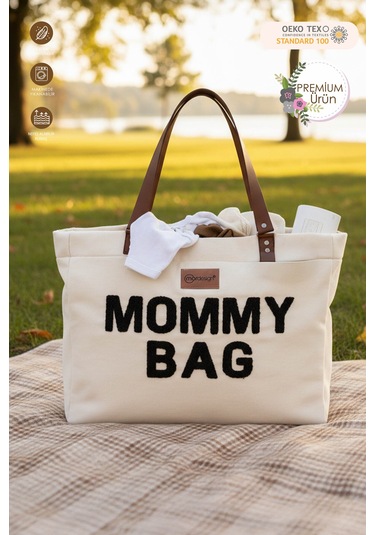 Panama Bag,anne Bebek Bakım Çantası,mommy Bag,cüzdan Hediyeli, Xl Büyük Boy, Essential Edit Serisi Bej