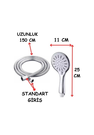 Elvis Krom Mafsallı Duş Seti Krom