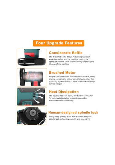 Reedark 3 İnç Taşlama Makinesi - Çok Amaçlı Kesme, Parlatma Ve Zımparalama İçin El Tipi Elektrikli Alet