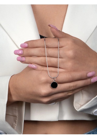 Lucente Mine İşlemeli Gümüş Kolye 229520212