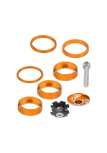 Fosenze Mountain Bike 28.6mm Alüminyum Fırça Distans Seti - Renkli, Dayanıklı, Yüksek Kalite, Kolay Kurulum Altın Altın