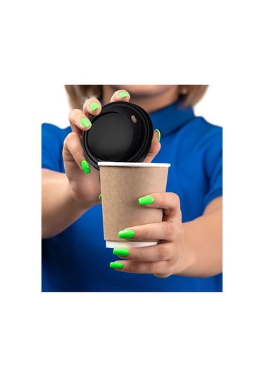 12 Oz Emzik Kapak Siyah Veya Beyaz - 1000 Adet Siyah