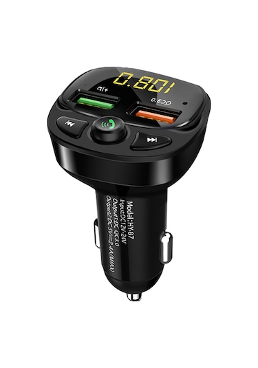 Symbee Araç Fm Transmitter, 3.4a Çift Usb Hızlı Şarj, Bluetooth 5.0, Tf Kart/u Disk Desteği, 12-24v