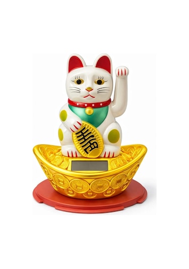 Güneş Enerjili Sallanan Şans Kedisi - Maneki Neko Alk4522