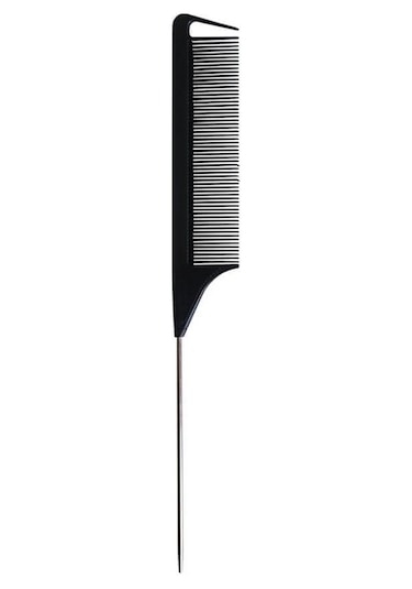 Koodmax Metal Kuyruklu Boyama Ayırma Tarama Krepe Saç Tarağı - Siyah
