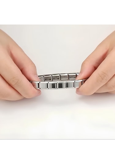 Takı Dükkanı İtalyan Charm Çelik Bileklik Scb26