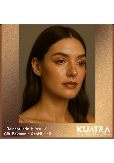 Kuatra Amber Crystal Doğal Bakır Işıltı Highlighter Stick Nemlendirici & Plastiksiz Ambalaj 14