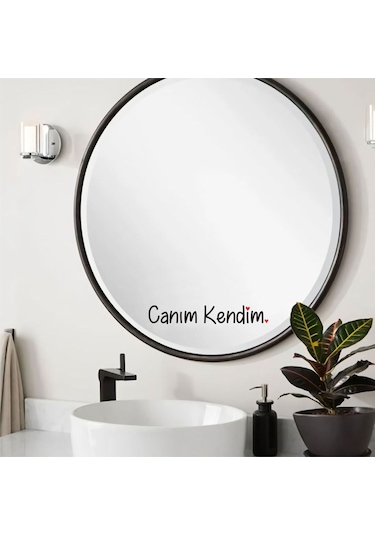 Ayna Dekorasyon Sticker- Canım Kendim - 30x5 Cm