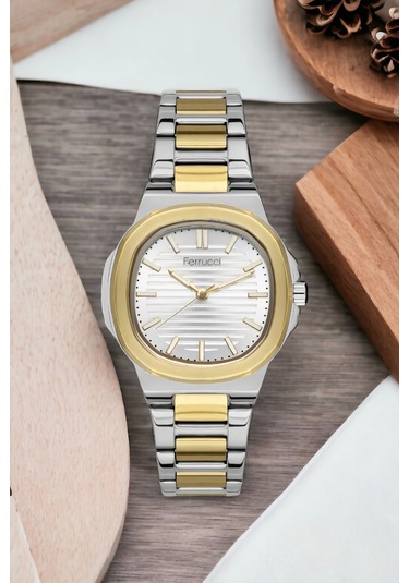 Ferrucci Çelik Kordon Çelik Kasa Kadın Kol Saati, Gümüş-gold Fc.14103m.02 Zmfer127