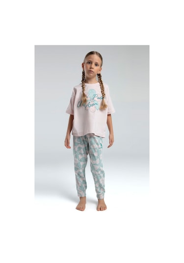 U.s. Polo Assn. Kız Çocuk Pembe Kısa Kol Pijama Takım Us2077 Pembe