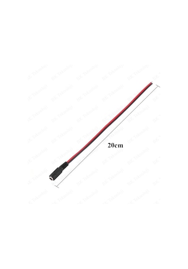 5 Adet 5.5x2.1mm DC 12V Dişi CCTV Led Güç Kablosu